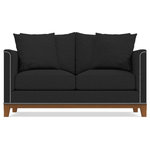 Apt2B - Apt2B La Brea Apartment Size Sofa, Coal, 60"x39"x31" - The La Brea Apartment Size Sofa combines old-world style with new-world elegance, bringing luxury to any small space with its solid wood frame and silver nail head stud trim.