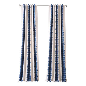 Flambe Blue Blackout Curtain, Set Of 2, 50"x84"