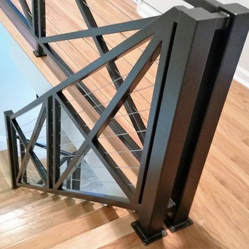 Craftsman Cross-Brace Metal Cable Rail