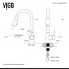 VIGO Graham Pull-Down Spray Kitchen Faucet, Matte Black