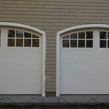 White Custom Carriage House Garage Doors
