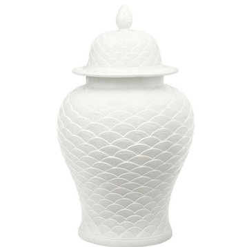 Temple Jar Vase Seawave Wave Colors May Vary White Variable Ceramic