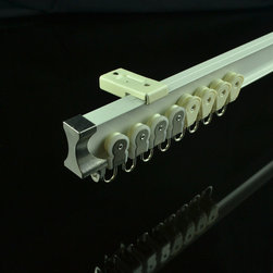 CHR8220 Ivory Bendable Custom Made Length Single Curtain Tracks Ceiling Mount Fo - Curtain Rods