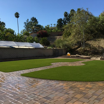 Interlocking Pavers and Artificial Grass