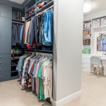 Lovely His & Hers Primary Closets in Leesburg