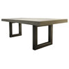 Zen Concrete Dining Table, Graphite, 119"x44"