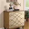 Accent Cabinet (Antique Oak/Tarnished Silver) By Coaster