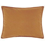 Paseo Road by Hiend Accents - Stonewashed Cotton Canvas Pillow Sham, 21"x34", Terracotta, 1 Piece - Add a vintage, lived-in charm to your bedroom with this pillow sham, featuring an oversized box stitch design and stonewashed texture. We started with a durable all-cotton canvas and stonewashed it to add "years" to its life. Then, we garment-dyed it in a range of warm and cool tones to allow for different styling options. The result is a pillow sham that's as durable as it's soft and a perfect accent piece for the matching Stonewashed Cotton Canvas Coverlet.