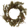 Pine and Snowflakes Wreath, 20"
