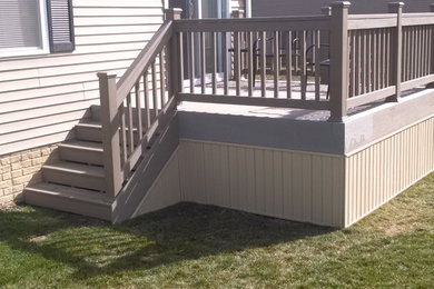 Composite decking with skirt