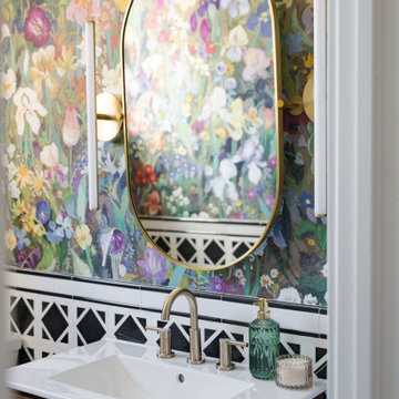 Moody Botanicals Meet Garden Maximalism in a Statement-Making Powder Room