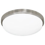 Jesco Lighting - Envisage 11.38" 15W 4000K 1-LED Round Small F Brushed Nickel White Acrylic Glass - The CM402 series is the next generation of residential and commercial fixtures incorporating JESCO's exclusive Driverless AC LED technology. Operating directly off of AC voltage, no secondary LED driver is required. The round, impact resistant, acrylic lens is available in either a 11-Inch or 13-Inch diameter. The 11-Inch fixture incorporates a 15W LED module which emits 1120 lumens from the fixture providing a similar lumen output to a 75W incandescent lamp. The 13-Inch fixture uses a 23W LED module emitting 1560 lumens from the fixture providing a similar light output to a 100W incandescent lamp. Both fixtures can be dimmed by most standard incandescent, electronic or magnetic low voltage, and CFL/LED dimmers. Operating at 277 Fixture provides superior thermal management for true 50,000 hours of operation with 70% lumen maintenanceDimmable 10-100% with most leading or trailing edge incandescent or low voltage dimmersPatent pending inrush current