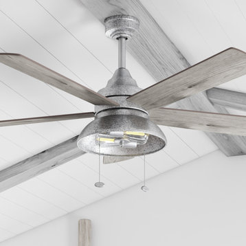 Prominence Home Brightondale Indoor Outdoor Ceiling Fan, 52", Galvanized