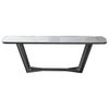 Lucia Dining Table With Gold White Ceramic Top and Anthracite Grey legs -79