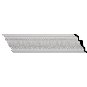 Factory Primed Ekena Millwork MLD08X08X11AC Acanthus Leaf with Bead /& Barrel Crown Moulding 8 1//4H x 8P x 11 1//2F x 94 1//2L