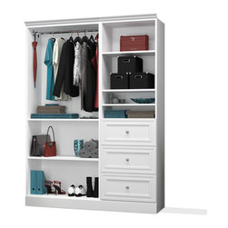 Versatile by Bestar 61'' Classic Kit in White - Closet Organizers