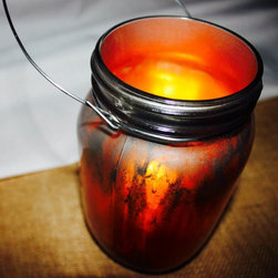 Handcrafted Candle Jar (Mercury) / Wire Handle - Candles