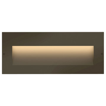 2.5W 1 LED Outdoor Step Light - 8 Inches Wide by 3.25 Inches High-Bronze Finish