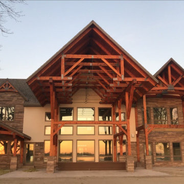 Custom Home with Timber Accents