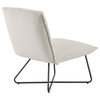 Linon Mavis Metal Upholstered Chair in Black and Natural
