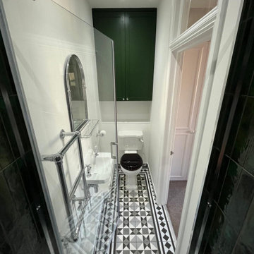 Green & Monochrome Bathroom Renovation — SW London