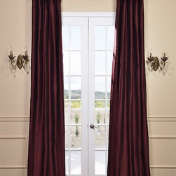 Merlot Thai Silk Curtains - Curtains