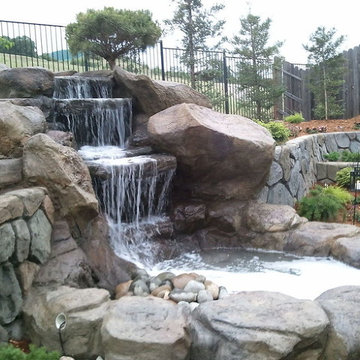 Backyard Water Features NH, Waterfalls NH, Grottoes NH. Outdoor Living Systems -