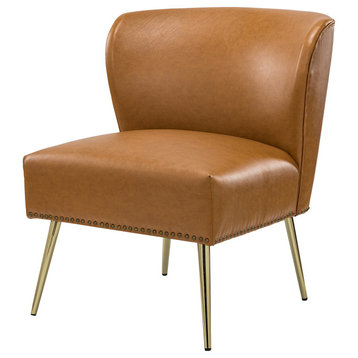 Contemporary Side Chair, Camel
