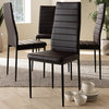 Baxton Studio Armand Brown Faux Leather Upholstered Dining Chair, Set Of 4