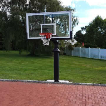 Leon P's Pro Dunk Platinum Basketball System on a 40x60 in Middletown, RI