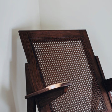 Corner Chair Between Bed and Bath