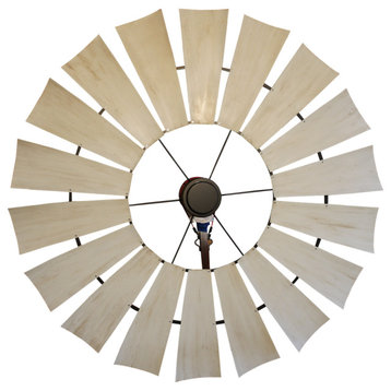 66 Inch Weathered Antique White Finish Windmill Ceiling Fan | The Patriot Fan
