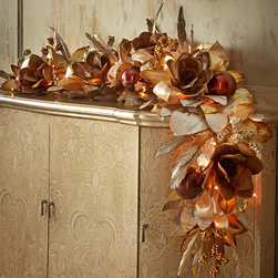 Pre-Lit Haute Chocolate 6' Christmas Garland - Holiday Decorations