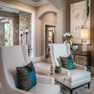Sugar Land Transitional Chateau With Relaxed Rustic Charm