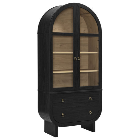 Nyx Arched Display Cabinet, Black