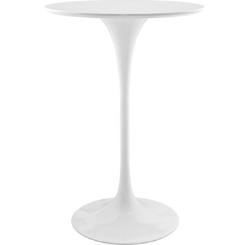 Halstead Wood Bar Table - White