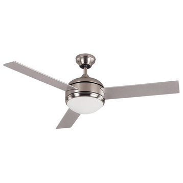 Madison 1 Light 48" Indoor Ceiling Fan, Brushed Pewter