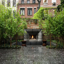 outdoor fireplace