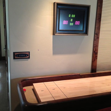 Shuffleboard scoring custom installed