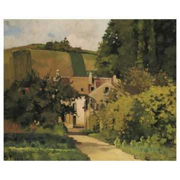 "Village Street Pontoise 1868" Digital Paper Print by Camille Pissarro, 18"x15"