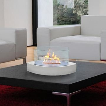 White Lexington Tabletop Fireplace
