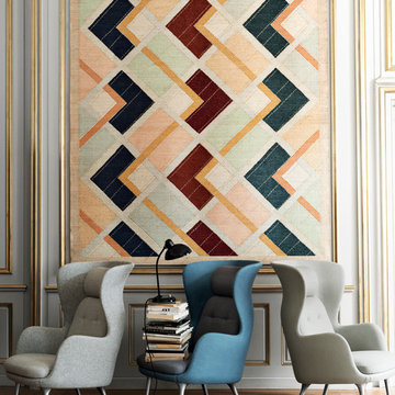 Contemporary Parisian Apartment with Armchairs