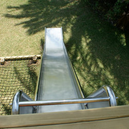 Stainless steel slide for treehouses - Garden Playhouses