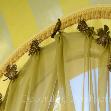 Whimsical breakfast room window treatment