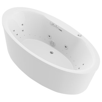 Heidi 5.7' Whirlpool and Air Freestanding Bath Tub, White