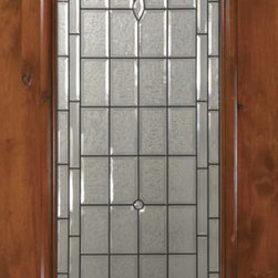 Slab Exterior Single Door 96 Wood Alder Palacio 1 Panel 3/4 Lite - Front Doors