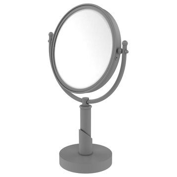 Soho 8" Vanity Top Make-Up Mirror 3X Magnification, Matte Gray