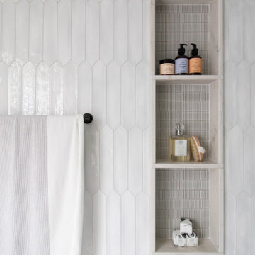Wet Room Oasis versus Cigar Lounge Style in Dual Bath Remodel