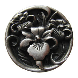 Inviting Home Inc. - River-Iris Knob, Antique-Style Pewter - Cabinet And Drawer Knobs