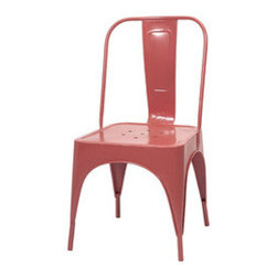 Celeste Metal Chair in Red - Dining Chairs